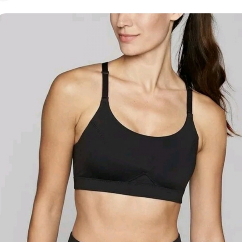 Athleta All In Black Sports Bra Size Large